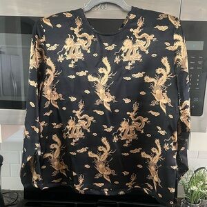 Silk Blouse with scarf, silk